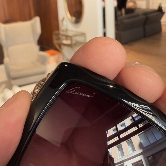 Gucci GG3727 Black Diamantissima Horsebit Oversized Square Sunglasses - Picture 9 of 12